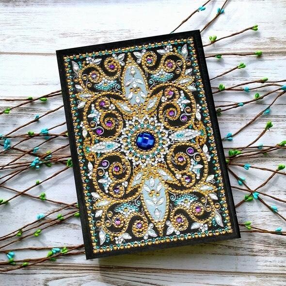 Azure Centerpiece Diamond Painting Notebook