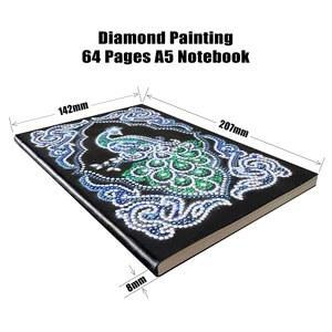 Emerald Peacock Diamond Painting Notebook