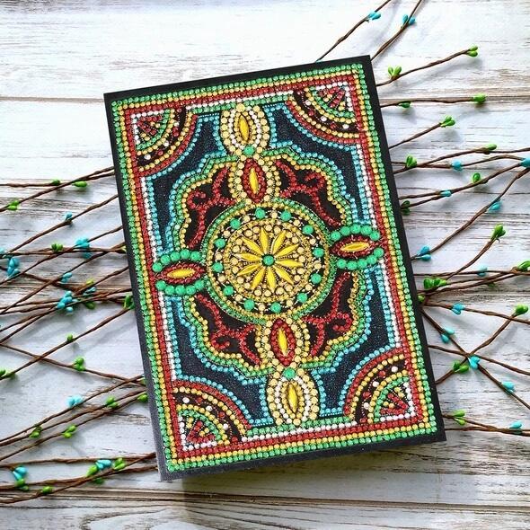 Golden Flower Diamond Painting Notebook