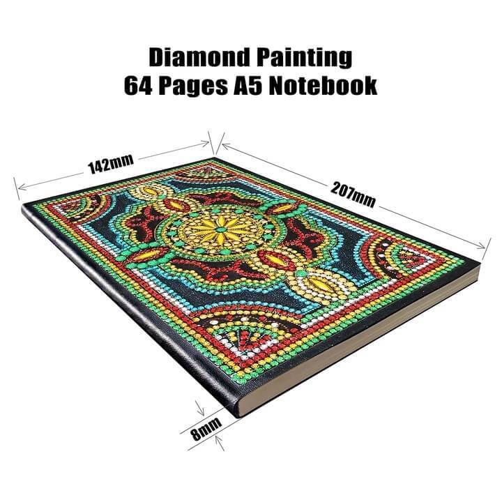 Golden Flower Diamond Painting Notebook