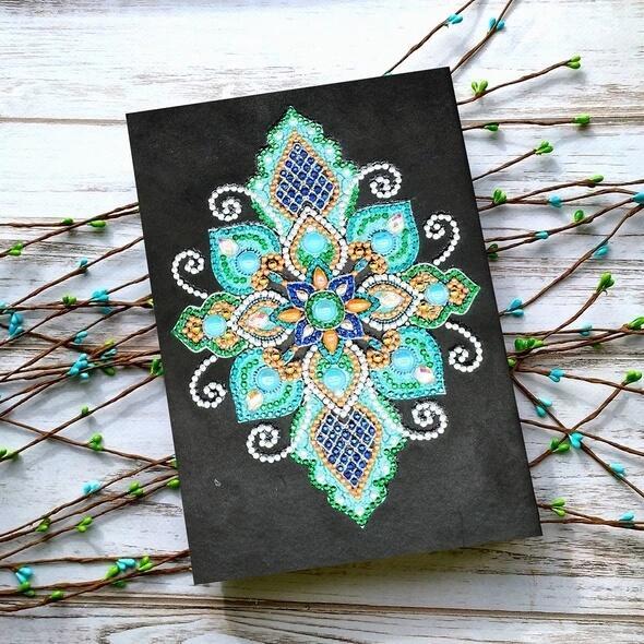 Blue Lotus Diamond Painting Notebook