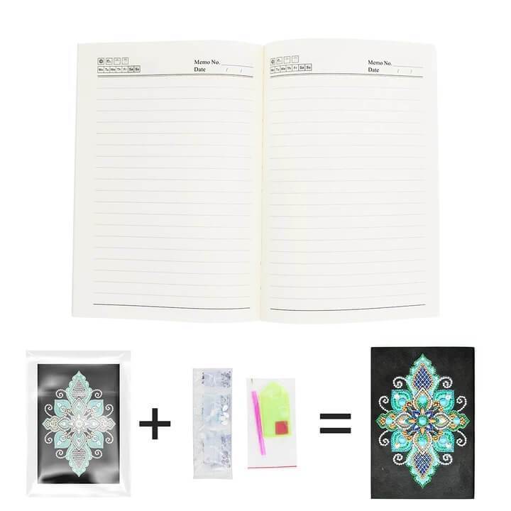 Blue Lotus Diamond Painting Notebook