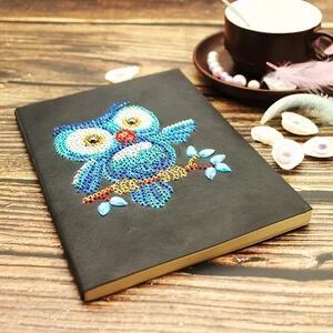 Blue Owl Diamond Painting Notebook