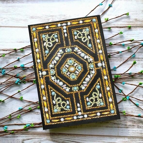 Gold Labyrinth Diamond Painting Notebook