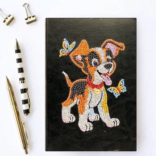 Dog & Butterfly Diamond Painting Notebook
