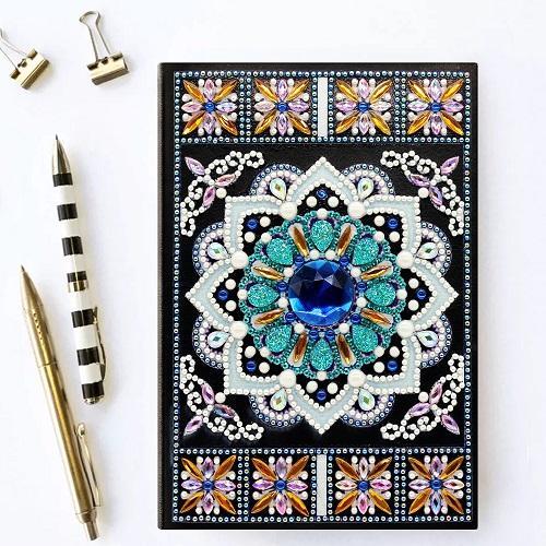 Blue Mandala Diamond Painting Notebook