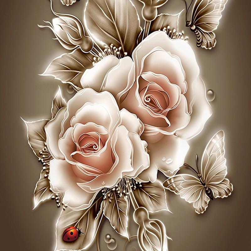 Rose & Butterfly-5D DIY Diamond Painting , Diamond Painting kit