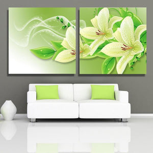 Green Lily Flowers-5D DIY Diamond Painting , Diamond Painting kit