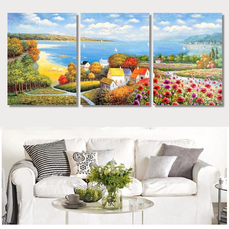 Lake & Flowers Landscape-5D DIY Diamond Painting , Diamond Painting kit