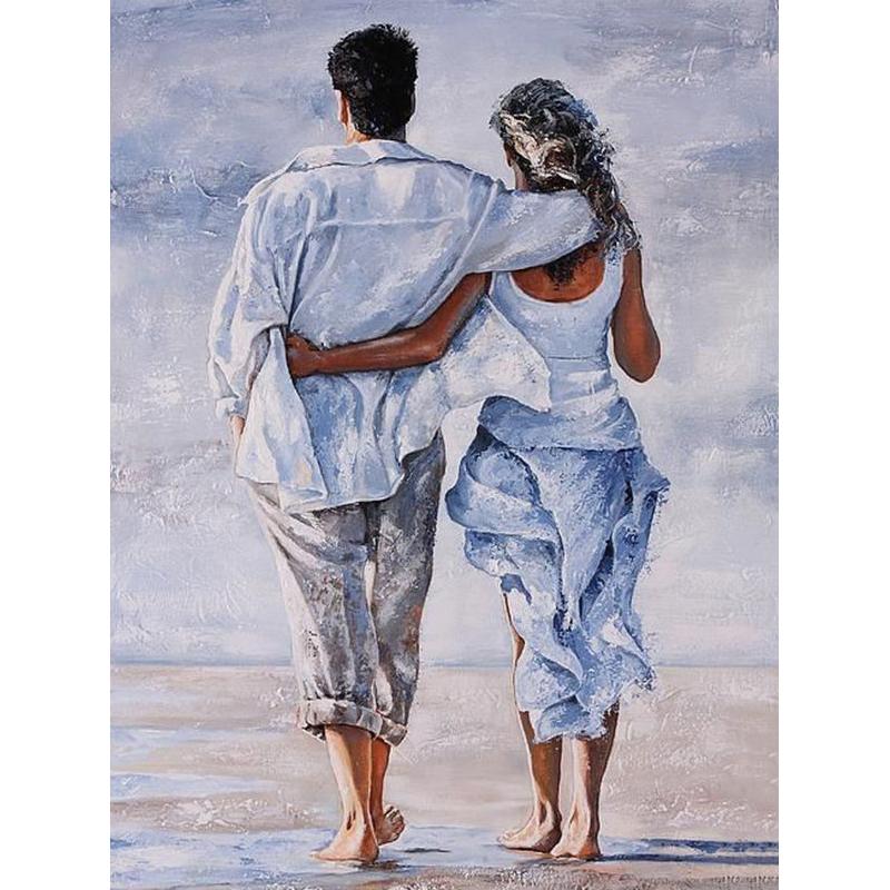 Beach Couple-5D DIY Diamond Painting , Diamond Painting kit