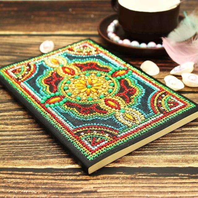 Golden Flower Diamond Painting Notebook