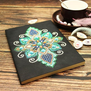 Blue Lotus Diamond Painting Notebook